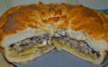 Resep pai Ossetia dengan kentang dan keju Resep pai keju dengan kentang