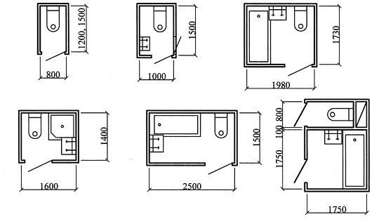 Оптимальный размер ванной комнаты в доме. Стандартные и минимальные габариты санузла, выбор оптимального размера