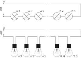 Соединение ламп. Схема параллельного подключения 6 ламп. Последовательное соединение лампочек 220 вольт схема. Схема подключения ламп гримерного зеркала.